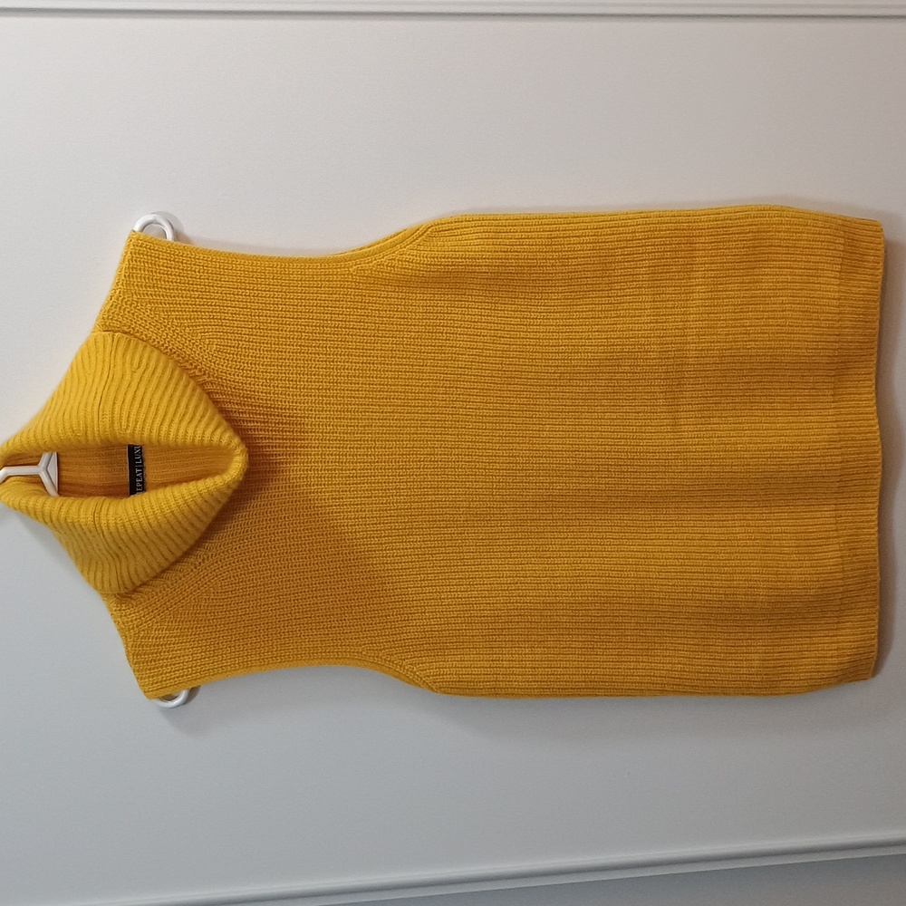 Repeat Luxury 100% Organic Cashmere Turtleneck Sweater Vest Tunic M
